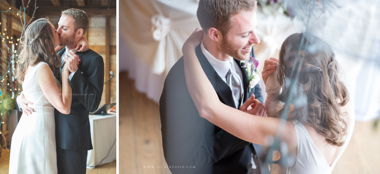 Esther Edith galleries wedding photography, wedding reception couple dancing, bride and groom danceTroy Pat's Barn New York, www.estheredith.com
