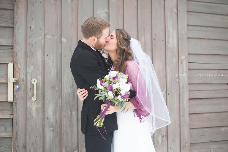 Winter Wedding, Bride and Groom Portraits, Couple's Photography, Esther Edith galleries wedding photography, Troy Pat's Barn New York, www.estheredith.com