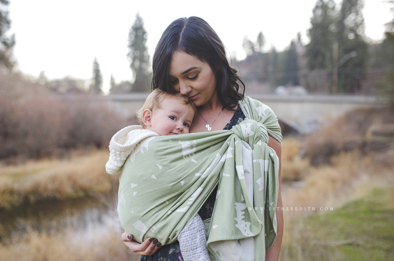 professional photographer Spokane and Coeur d'alene, Washington Photographers Motherhood, Babywearing Photography, Spokane photographers, kokoro koneko sage