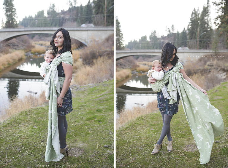 professional photographer Spokane and Coeur d'alene, Washington Photographers Motherhood, Babywearing Photography, Spokane photographers, kokoro koneko sage