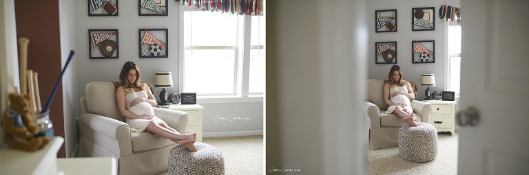 baby nursery spokane, indoor maternity session, casual indoor maternity photos, Spokane Maternity Photographers, baby bump, pregnancy phtoos spokane, coeur d'alene maternity photographers, spokane professional pregnancy photographers