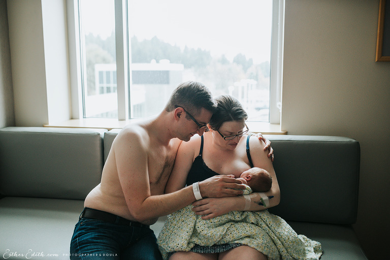 Esther Edith Photographer and Doula, Fresh Baby Photography, Birth Photography Spokane, Newborn Photos Spokane, Fresh 48, lifestyle newborn, hospital birth photos