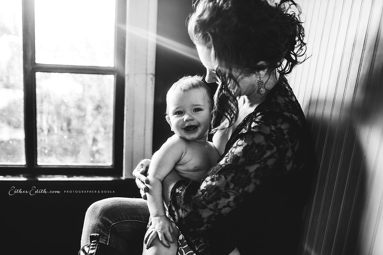 Spokane breastfeeding photographers, coeur d'alene nursing photography, indoor breastfeeding photos, spokane motherhood photography, spokane birth photographer, esther edith, sarai
