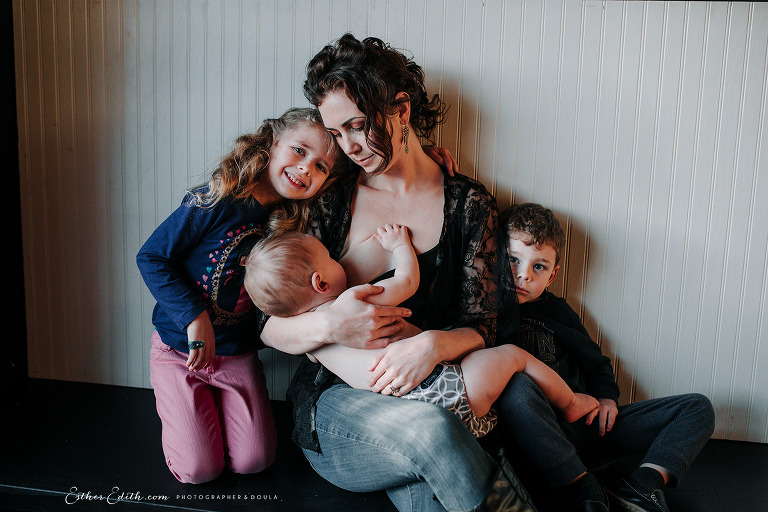 Spokane breastfeeding photographers, coeur d'alene nursing photography, indoor breastfeeding photos, spokane motherhood photography, spokane birth photographer, esther edith, sarai