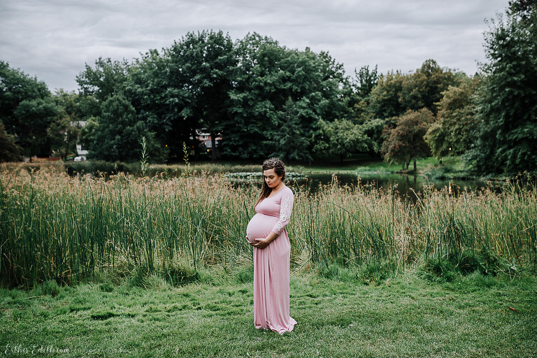 Spokane maternity photographers, spokane maternity photography, cda maternity pictures, cheney maternity photos, maternity dress spokane, blush pink maternity gown, pink lace maternity dress