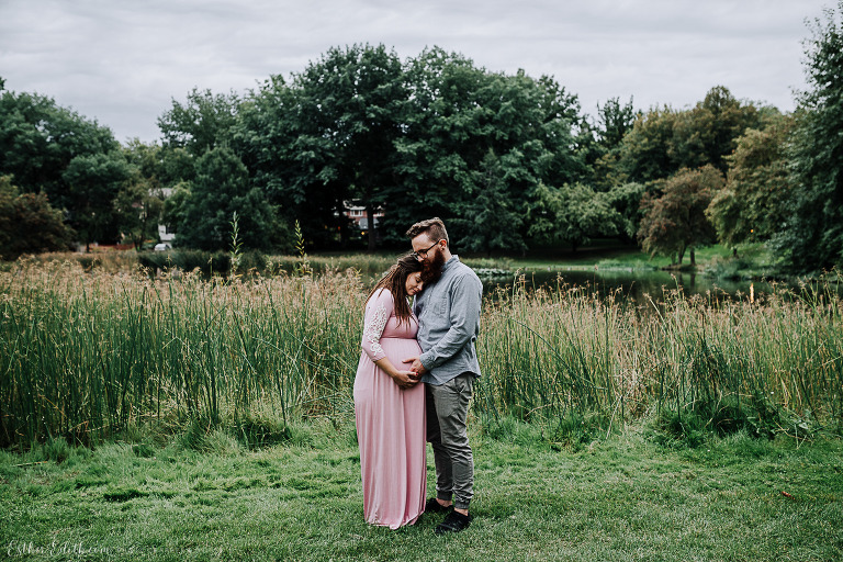 Spokane maternity photographers, spokane maternity photography, cda maternity pictures, cheney maternity photos, maternity dress spokane, blush pink maternity gown, pink lace maternity dress