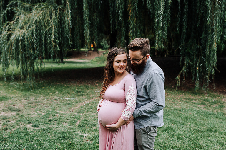 Spokane maternity photographers, spokane maternity photography, cda maternity pictures, cheney maternity photos, maternity dress spokane, blush pink maternity gown, pink lace maternity dress