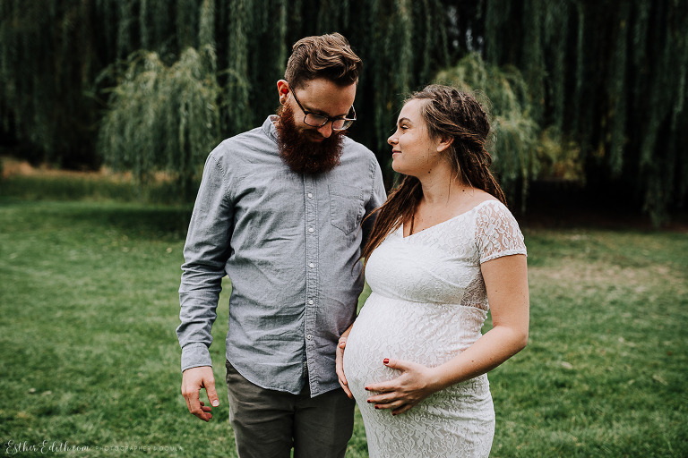 Spokane maternity photographers, spokane maternity photography, cda maternity pictures, cheney maternity photos, maternity dress spokane, blush pink maternity gown, pink lace maternity dress