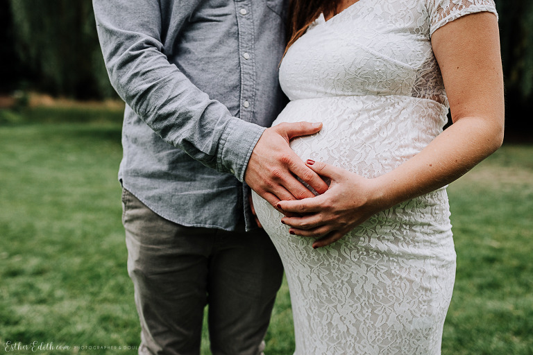 Spokane maternity photographers, spokane maternity photography, cda maternity pictures, cheney maternity photos, maternity dress spokane, blush pink maternity gown, pink lace maternity dress